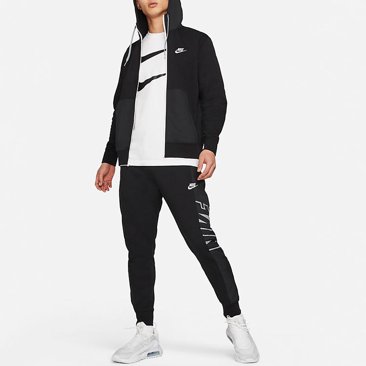 Nike MENS Sportswear French Terry Casual Sports Hooded Jacket Black CZ9945-010