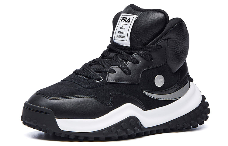 MIHARA x FILA FM-2 High Running Shoes Black/White F12M044118FBK