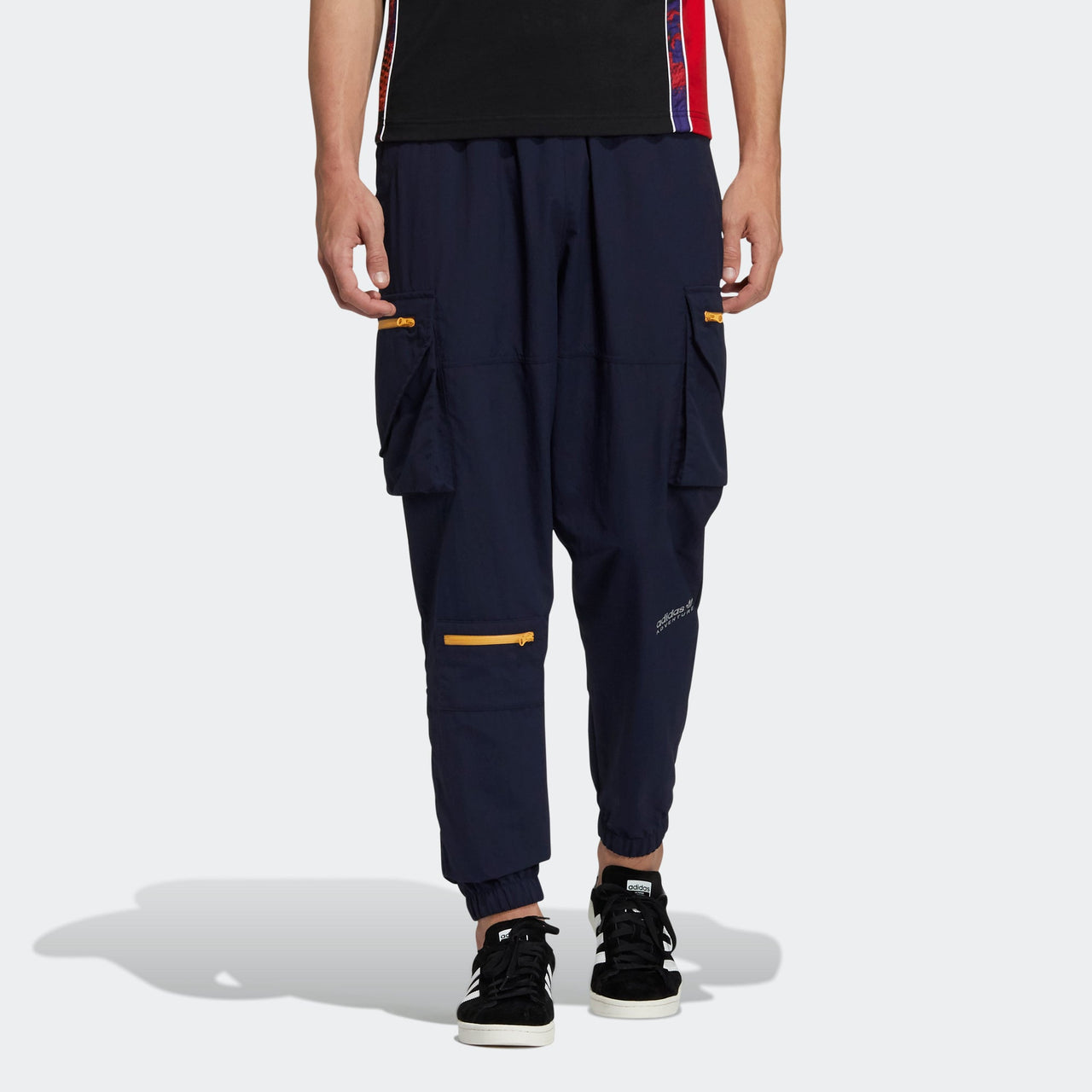 Men's adidas originals Adv Pants 1 Contrasting Colors Zipper Bundle Feet Sports Pants/Trousers/Joggers Legendary Ink Blue H46706