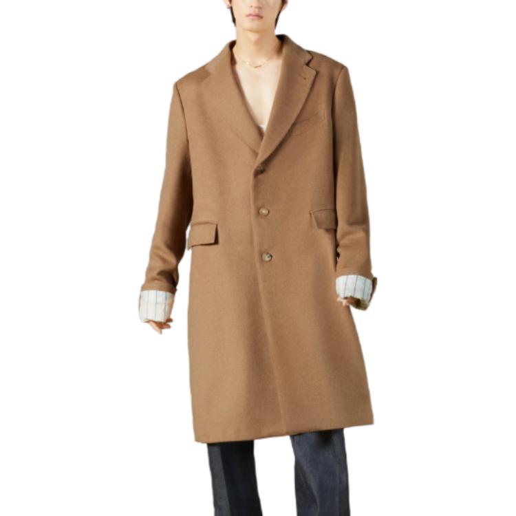 Gucci Camelhair Coat With Gucci Cities Label 'Light Brown' 753089-ZAHGS-2250