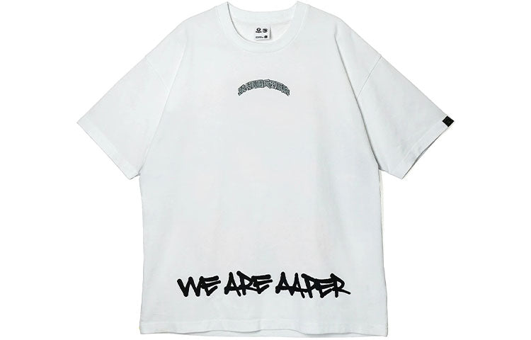 Li-Ning x Aape BadFive Graphic Loose Fit T-shirt 'White' AHSR751-2