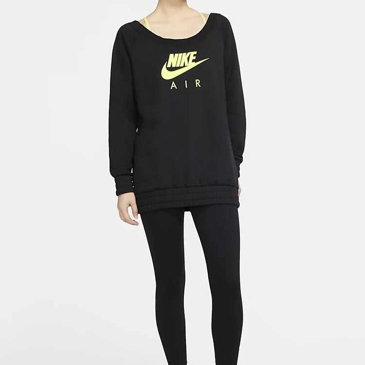 (WMNS) Nike Air Casual Loose Round Neck Pullover 'Black' CU5427-011