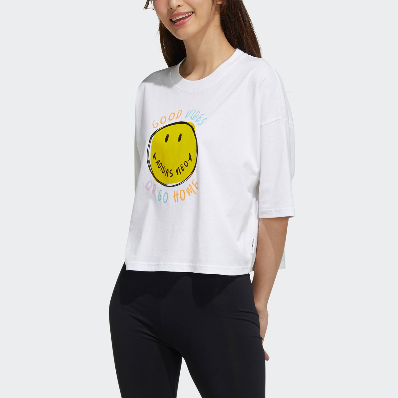 (WMNS) adidas neo Csmy Tee1 Sports Short Sleeve White H61980