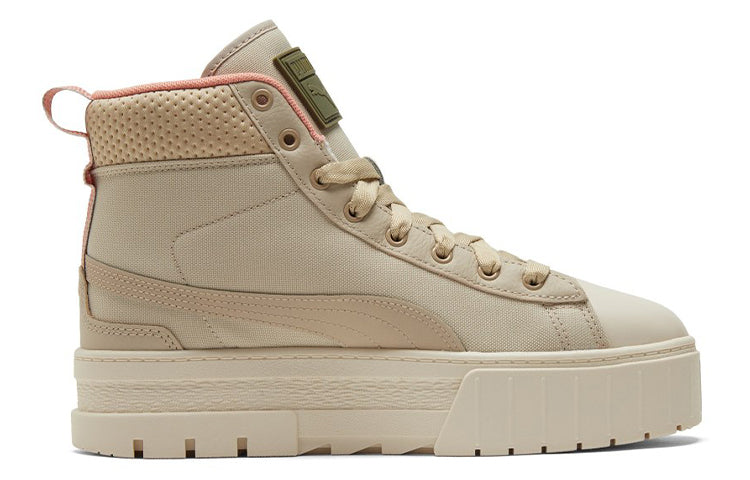 (WMNS) PUMA Mayze Mid Safari High-Top Sneakers Ivory 383688-01