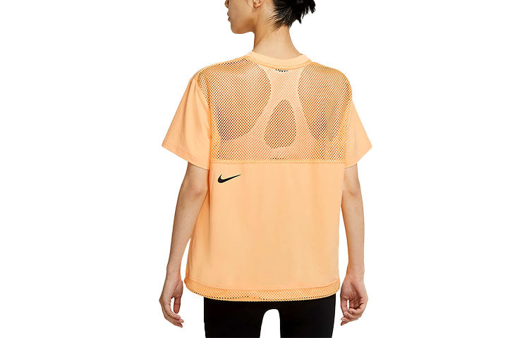 (WMNS) Nike Sportswear Tech Pack Logo Printing Round-neck Orange Light orange DC8116-884