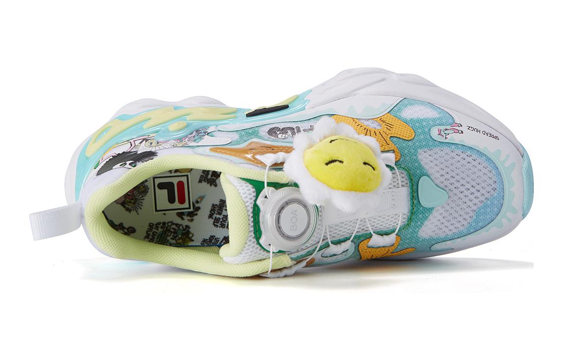 (GS) FILA Fashion Running Sneakers 'White Blue Yellow' K15B224103FWG