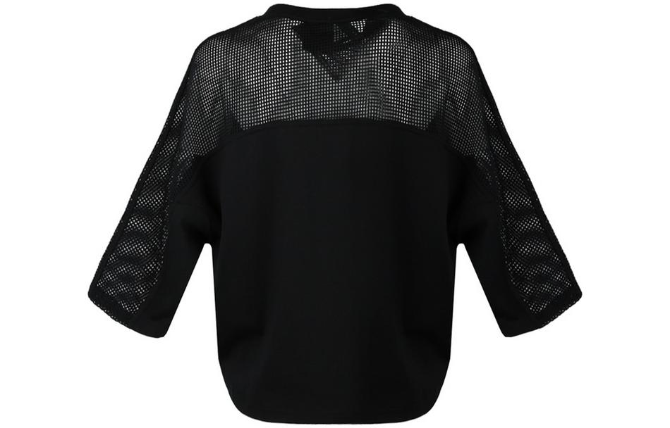 (WMNS) Nike Sportswear NSW Crew Mesh Top 'Black' AR2324-010