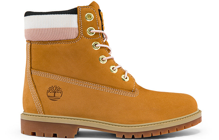 (WMNS) Timberland 6 Inch Heritage Premium Waterproof Boots 'Wheat Nubuck and Stripes' A2R3GW