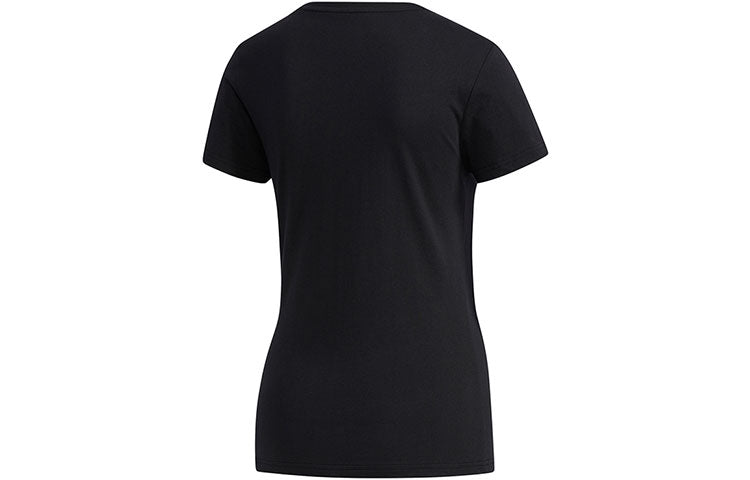 (WMNS) adidas neo W Esntl Lg T 1 Sports Short Sleeve Black FP7868
