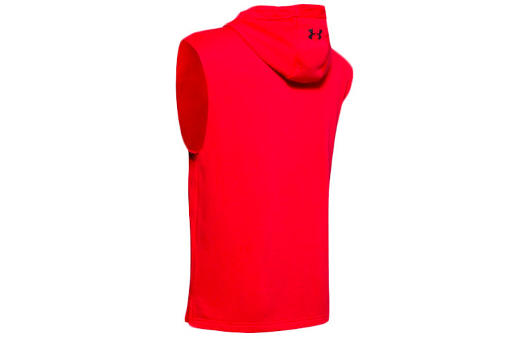 Men's Under Armour Project Rock Training Sports hooded Sleeveless Red 1352693-608
