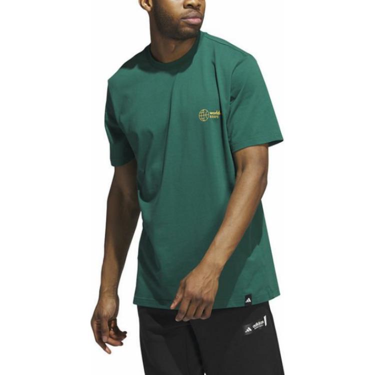 adidas Worldwide Hoops Graphic Tee 'Green' IM4615