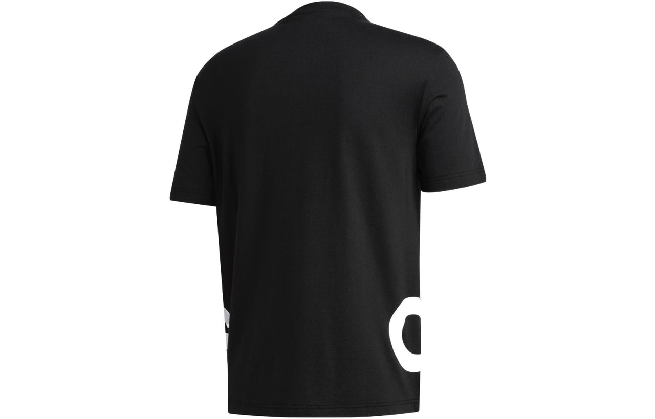 adidas Large logo Printing Short Sleeve Black GK3325