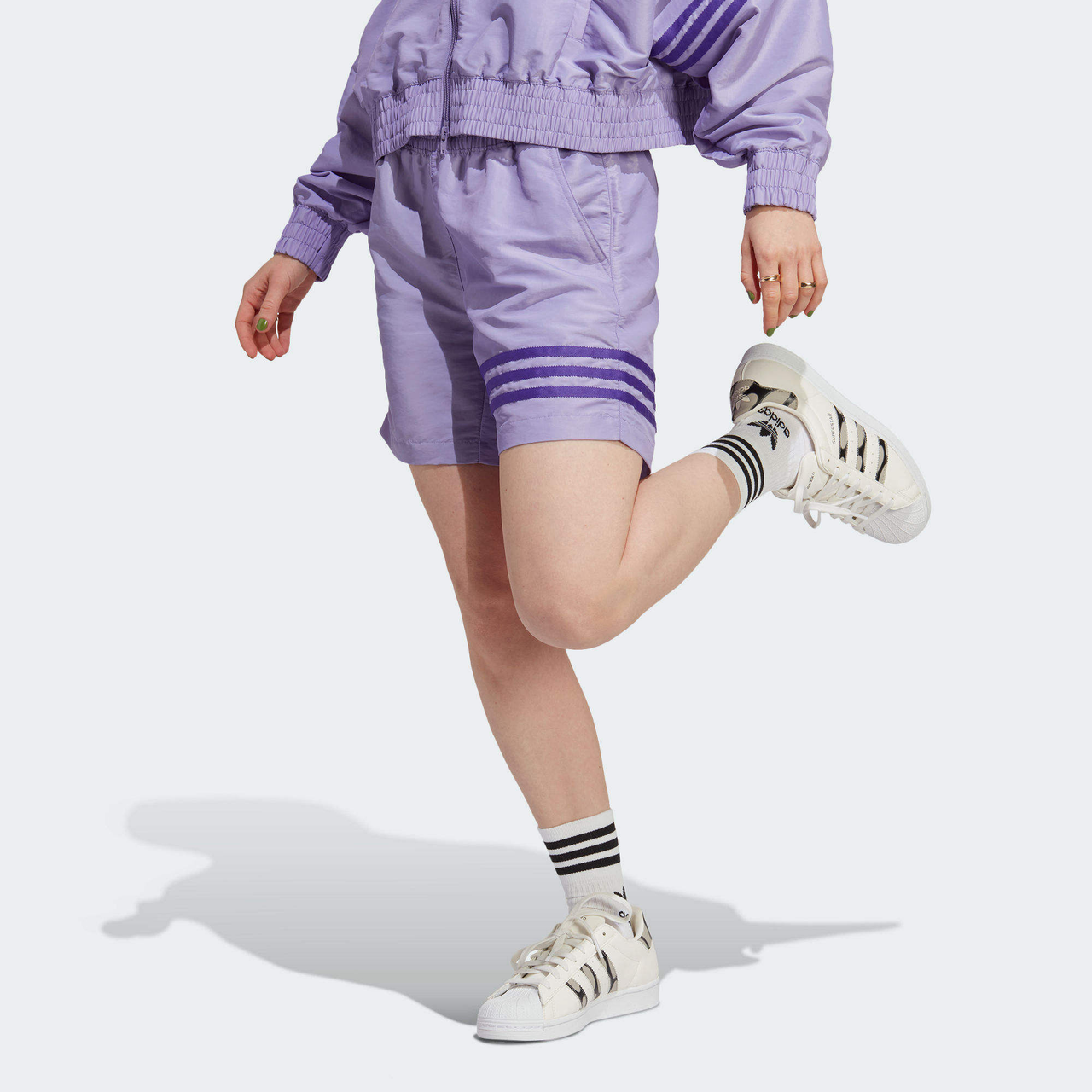 (WMNS) adidas Adicolor Neuclassics Shorts Asia Sizing 'Purple' IC5420