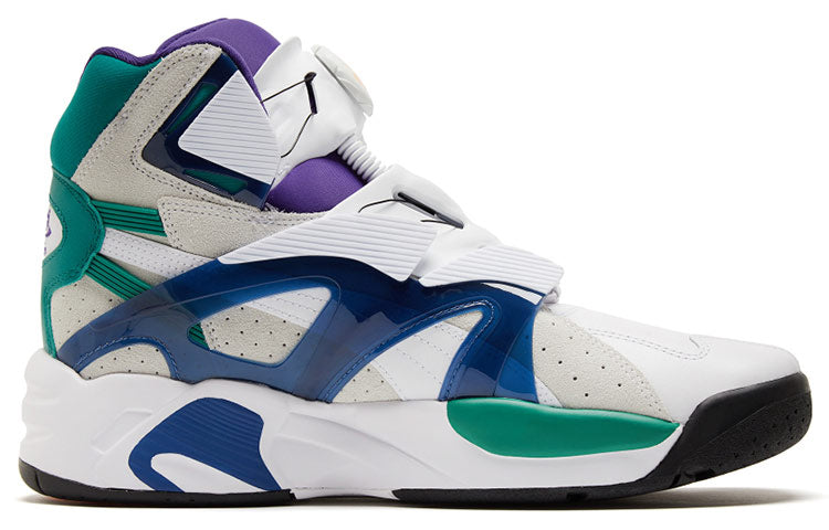 PUMA Disc System Weapon Discstory Mid Sneakers White/Green/Blue 374084-03