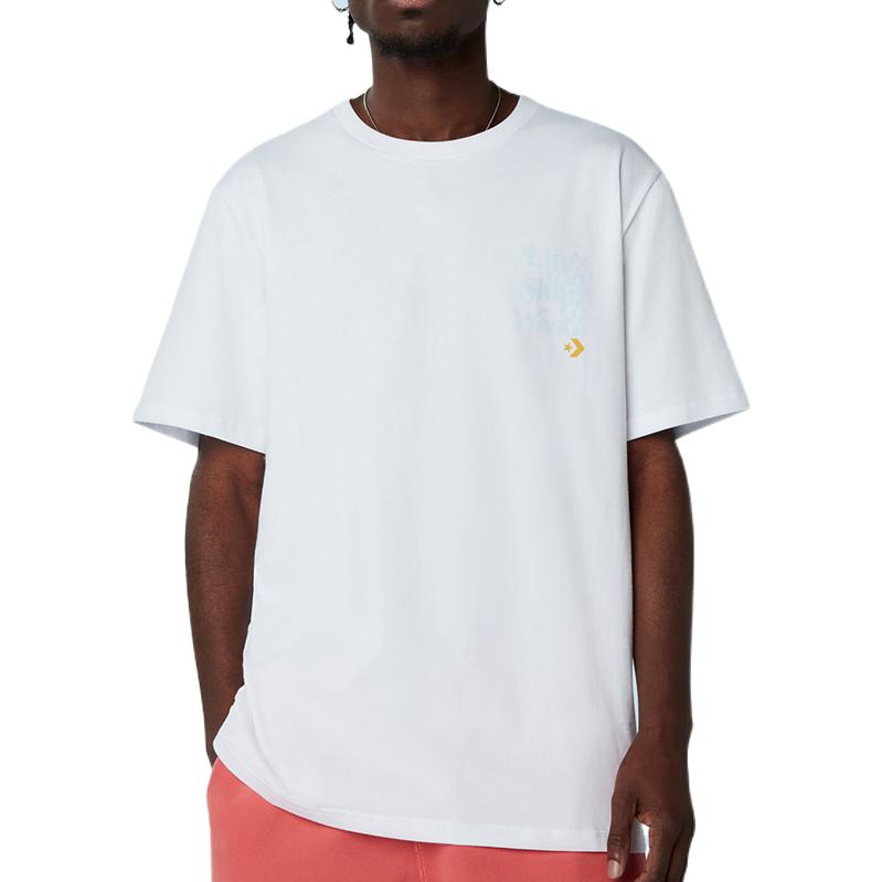 Converse Renew Life's Too Short To Waste Wake-Up Call Graphic Tee 'White' 10022210-A01