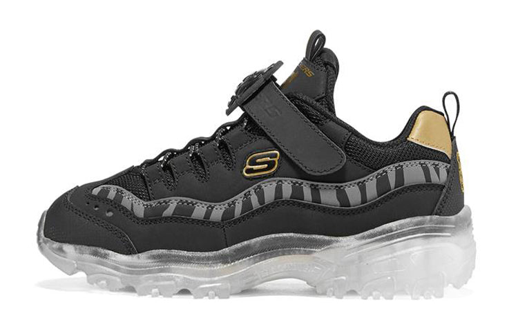 (GS) Skechers Ice D'lites 'Black Gold' 317006L-BKGD