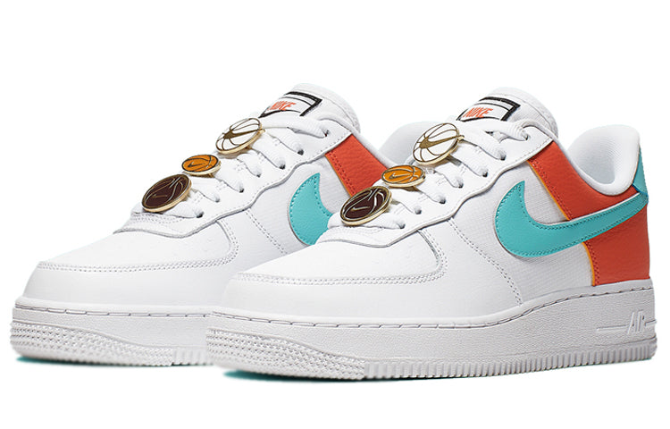 (WMNS) Nike Air Force 1 Low SE 'Basketball Pins White Orange' AA0287-106