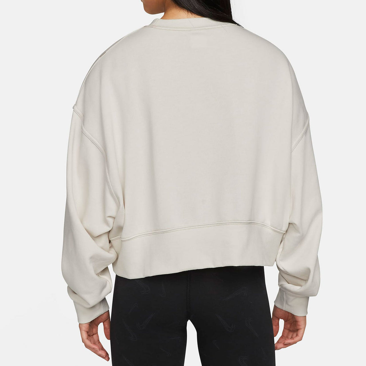 (WMNS) Nike Sportswear Swoosh Logo Embroidered Loose Knit Short Round Neck Pullover Hoodie DO7212-030