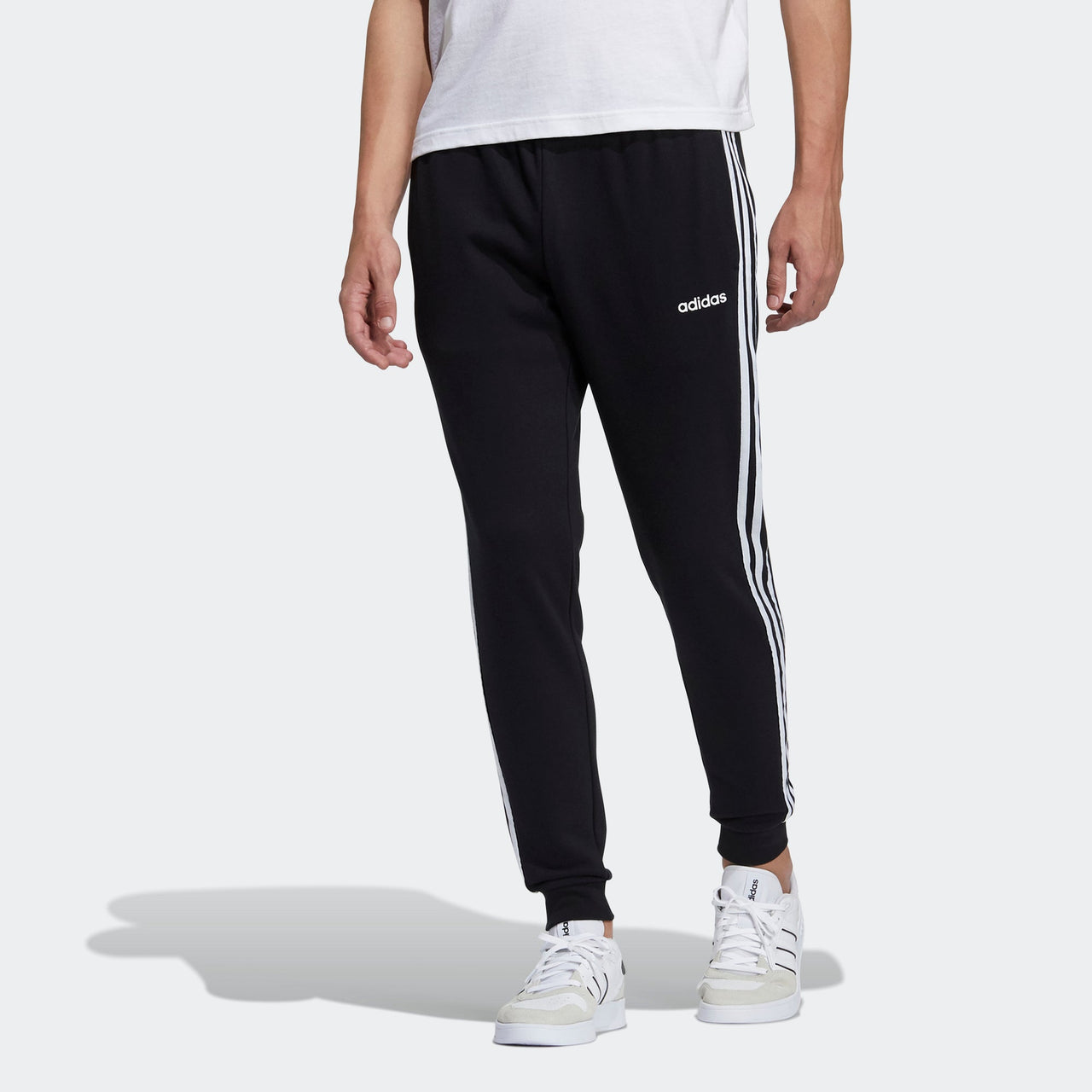 Men's adidas neo Ce 3s Knit Casual Breathable Sports Bundle Feet Long Pants/Trousers Black H14191