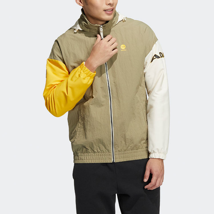 adidas neo Contrasting Colors Sports Hooded Jacket Green HD4640