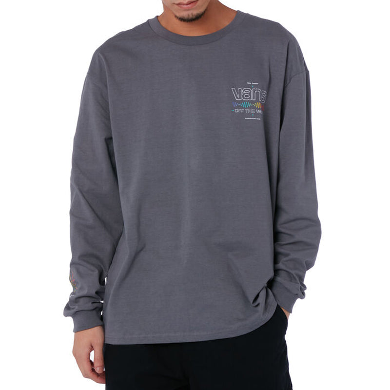 Vans Letter Printed Round Neck Pullover Long Sleeve T-shirt 'Grey' VN0A5E5L1LG