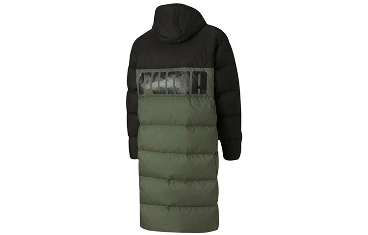 PUMA Long Oversized Down Jacket 'Green Black' 585403-64