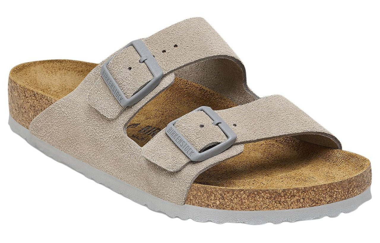 Birkenstock Arizona Suede Leather Sandals 'Stone Coin' 1027749