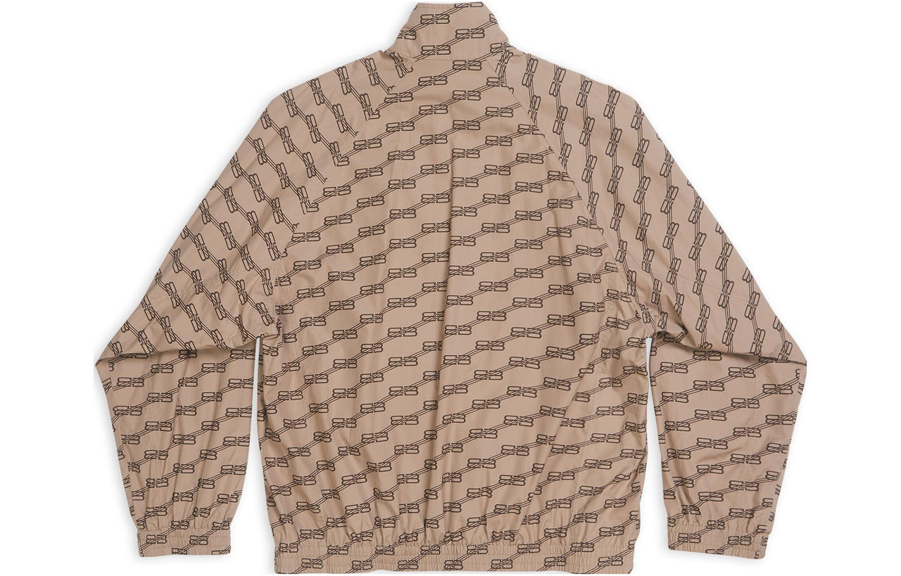 Balenciaga BB Monogram Tracksuit Jacket Regular Fit 'Beige Brown' 704495TML369378