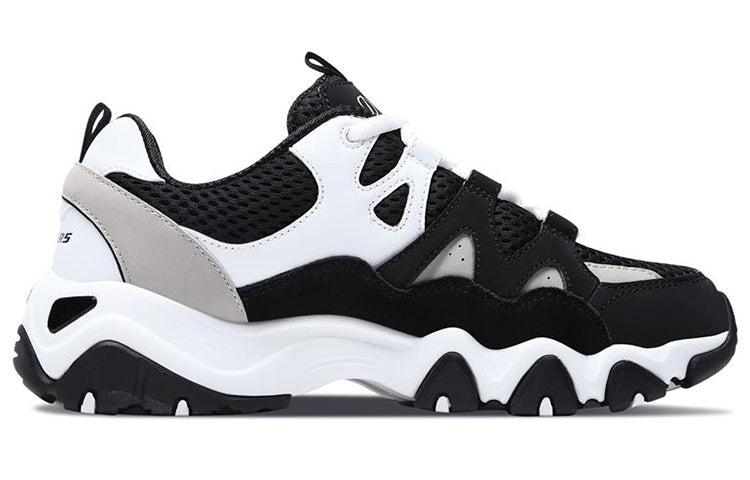 (WMNS) Skechers D lites 2.0 Sneaker Black/White/Grey 99999693-BKW