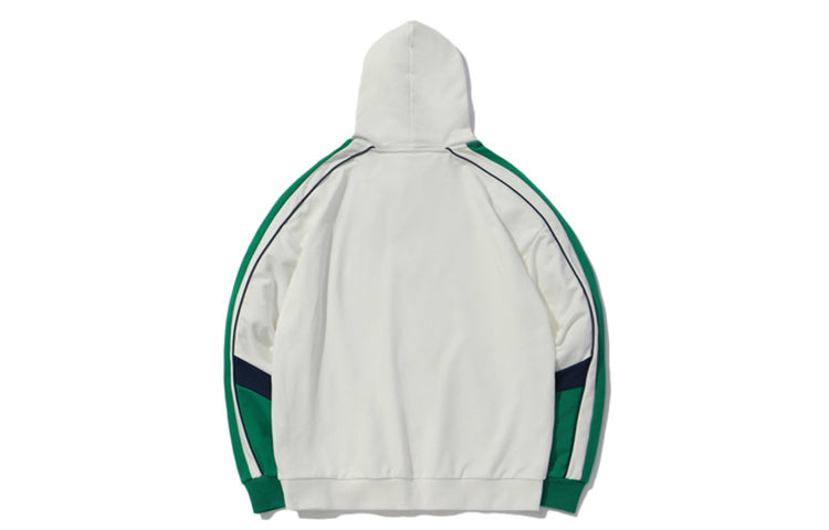 Li-Ning Sports Fashion Series Colorblock Hoodie 'White Green' AWDQ258-1