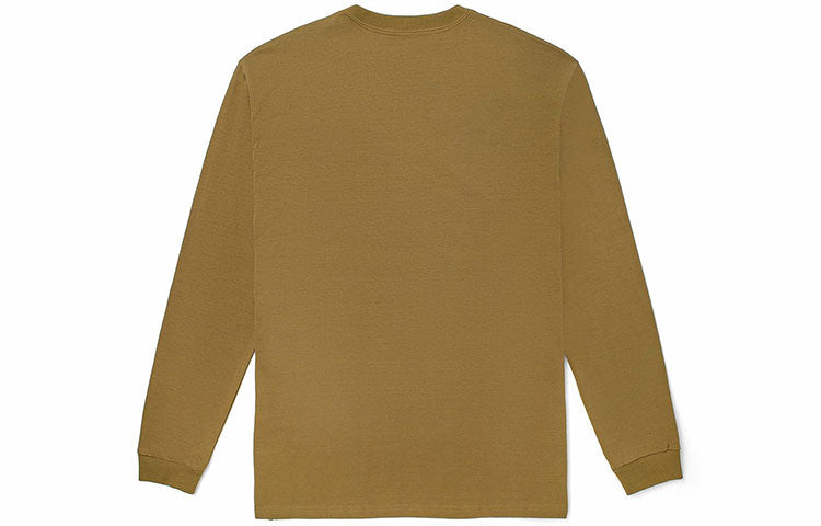 Vans Pocket Printed Casual Long Sleeve T-shirt 'Tan' VN0A5E5KDZ9
