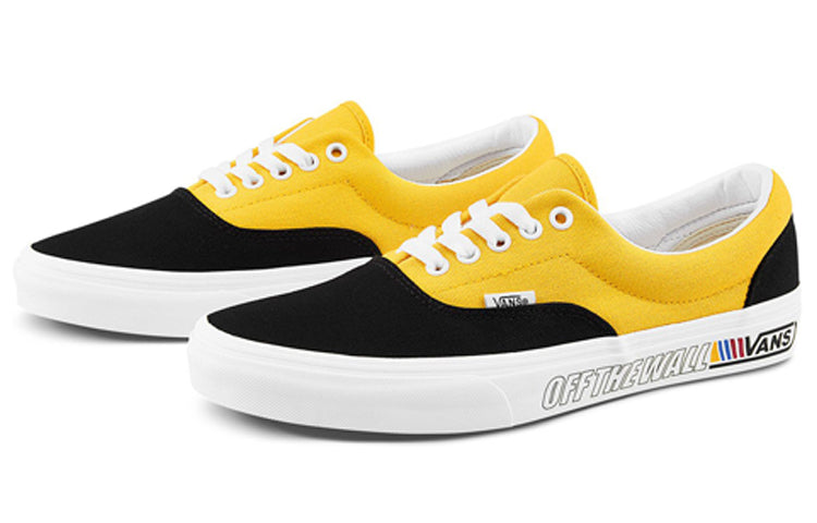 Vans Era Retro Casual Skate Shoes Unisex Black Yellow Splicing 'Black Yellow' VN0A4U39264