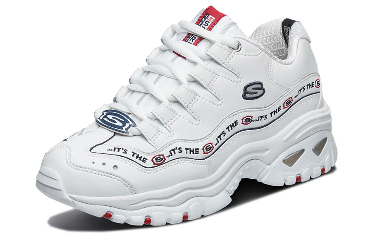 (WMNS) Skechers D Lites Leisure Shoes GS White 13408-WNVR