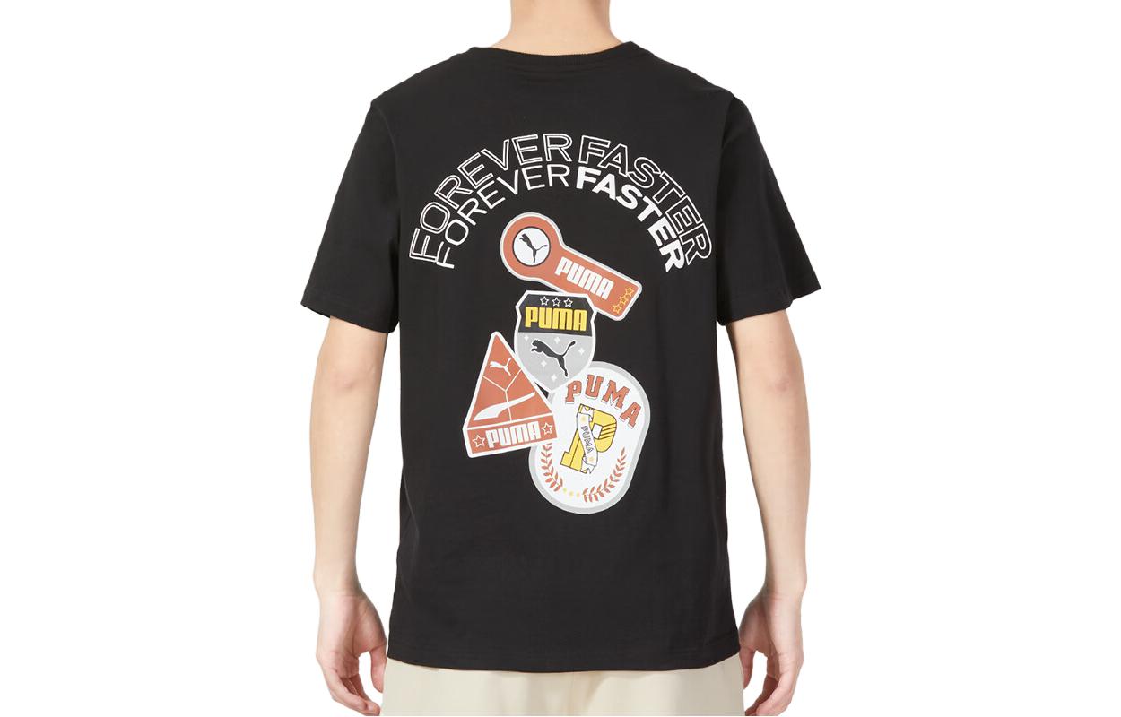 PUMA Casual Printed T-Shirt 'Black' 623250-01