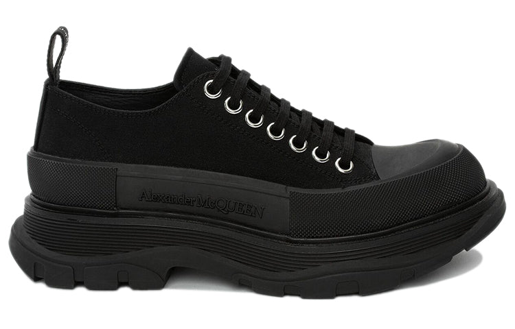 (WMNS) Alexander McQueen Tread Slick Lace Up 'Black' 617881W4L321000