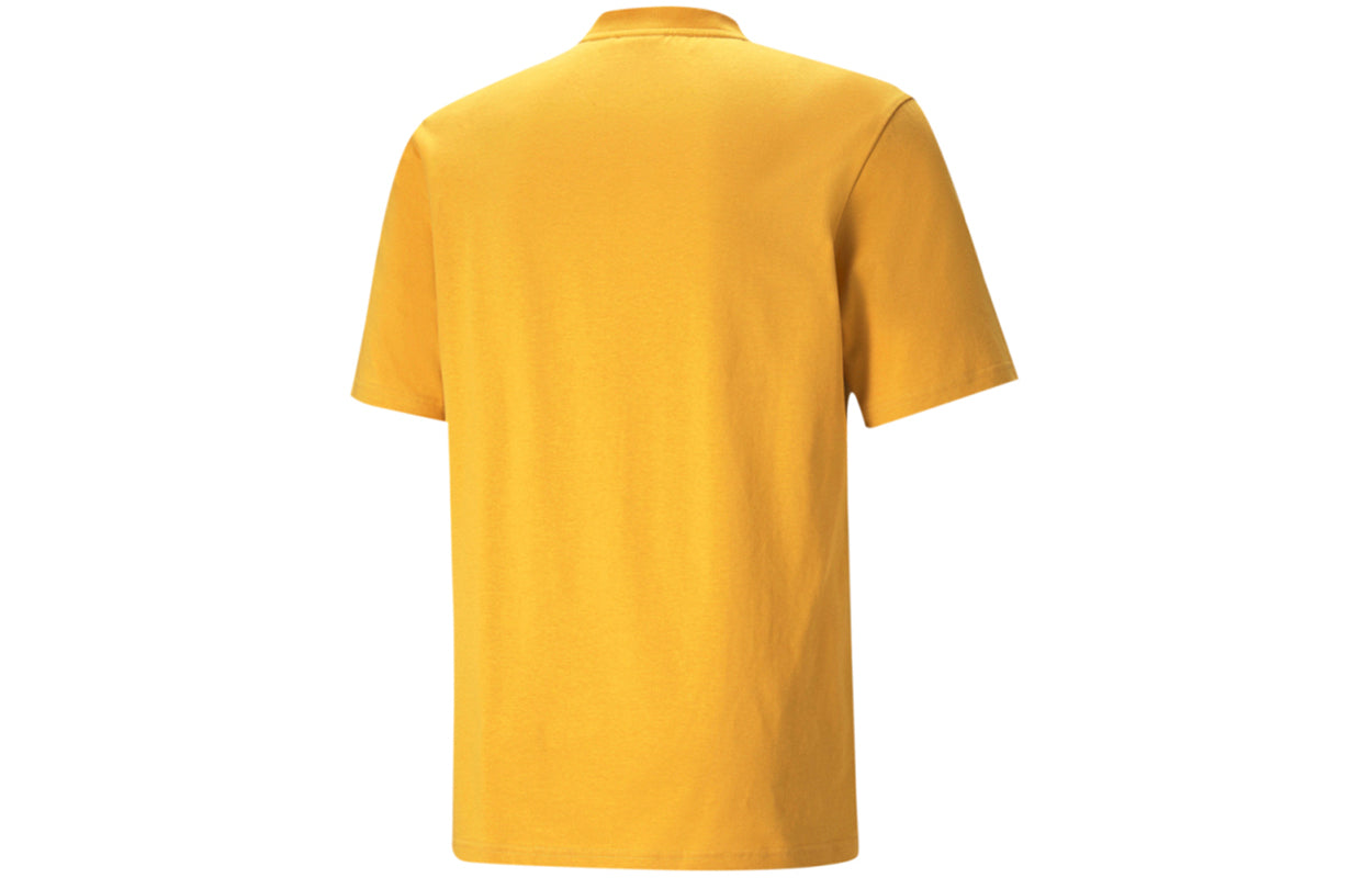 PUMA x FIRST MILE Crossover Pocket Small Label Solid Color Sports Short Sleeve Yellow 532337-37