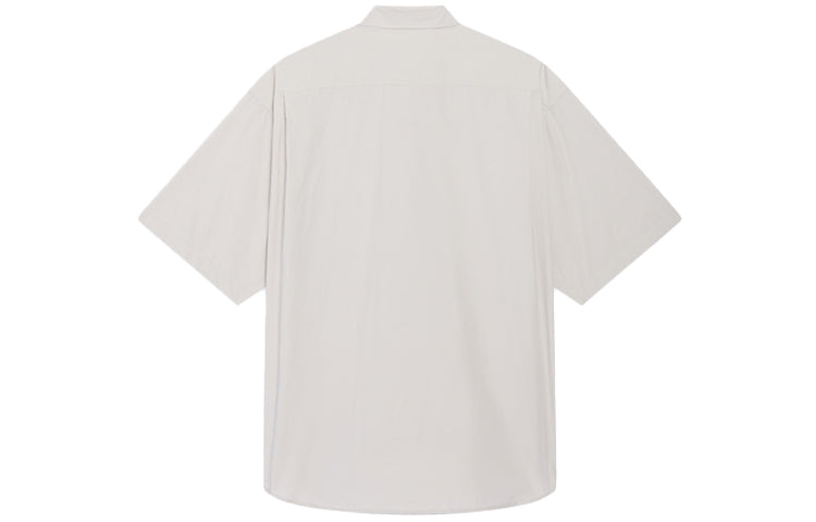 Men's Balenciaga Cotton Loose Short Sleeve Shirt Gray 664627TKM102967