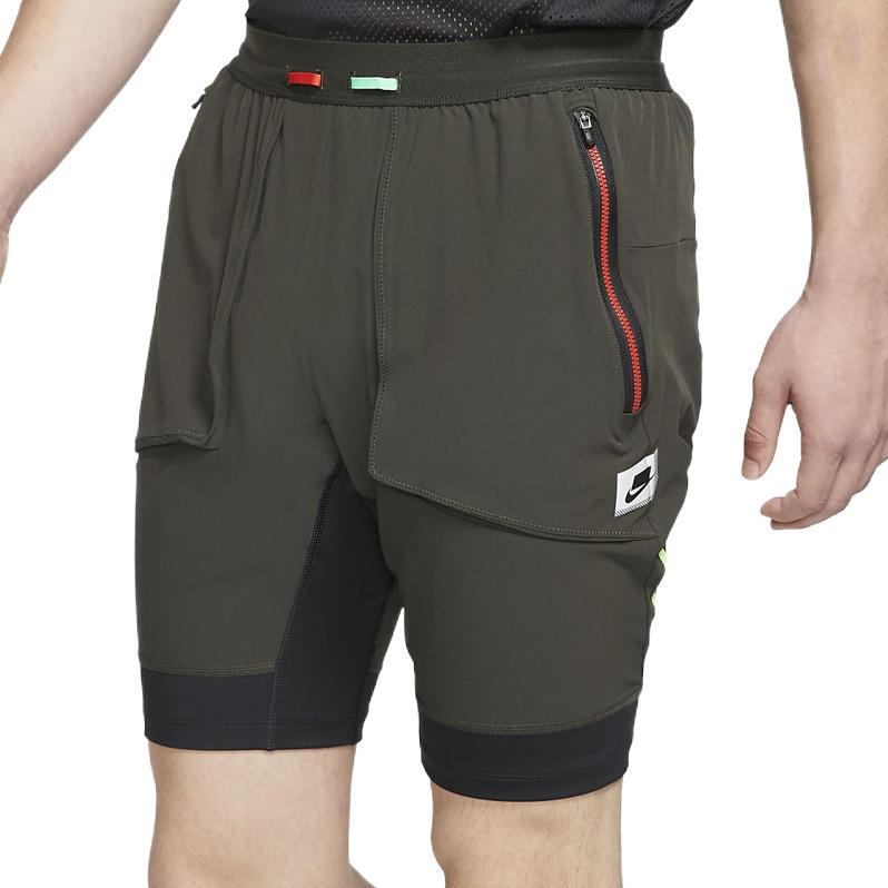 Men's Nike Hybrid Splicing Quick Dry Breathable Sports Shorts Green BV5587-355