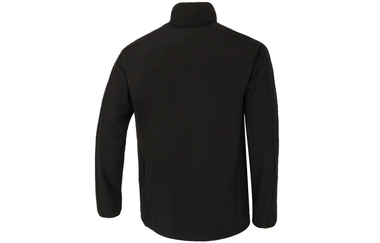 adidas Contrasting Colors Outdoor Windproof Stand Collar Jacket Black GN7347