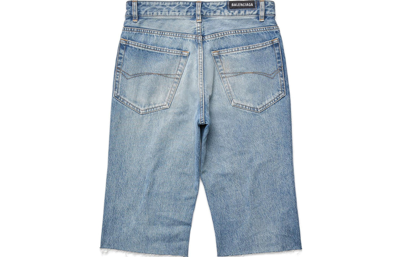 Balenciaga Slim Denim Shorts 'Blue' 753212TDW143341