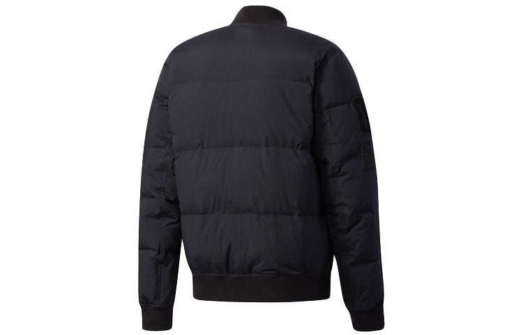 adidas originals Seoul Flight Do Solid Color Stay Warm Baseball Collar Down Jacket Black CD1719
