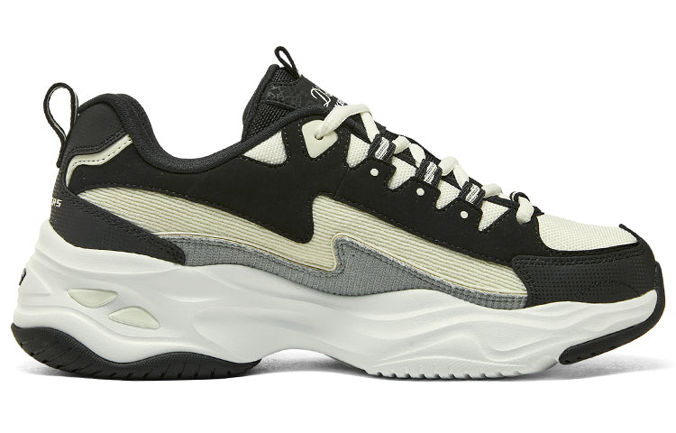 (WMNS) Skechers DLITES 1.0 'Black Beige' 896282-BKNT