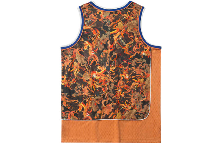 Li-Ning BadFive Graphic Basketball Jersey 'Orange Multi' AAYR001-2