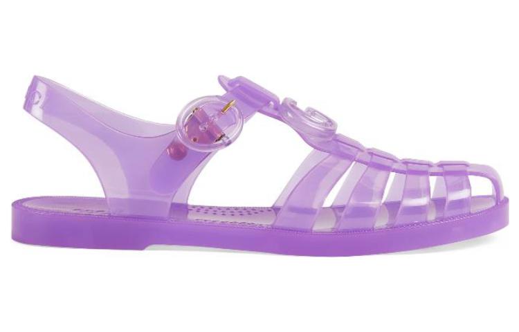 (WMNS) Gucci Embossed Flat Sandals 'Purple' 676970-JFM00-5305