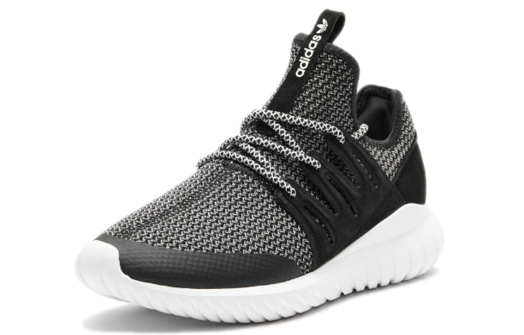 adidas Tubular Cozy Breathable Running Shoes Black White Unisex 'Black White' BA7718