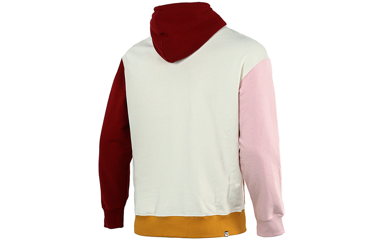PUMA Sports Colorblock hooded Casual Pullover White 533040-88