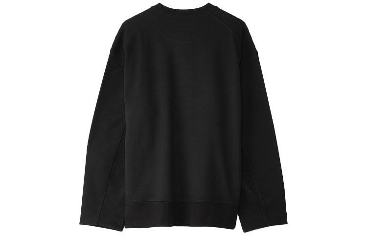 Men's Y-3 Alphabet Logo Loose Round Neck Black FN3366