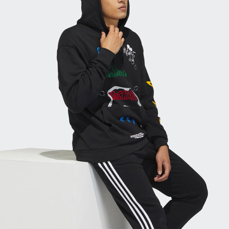 adidas originals Fangtastic Series Disney Mickey Printing Sports Pullover Black H37060