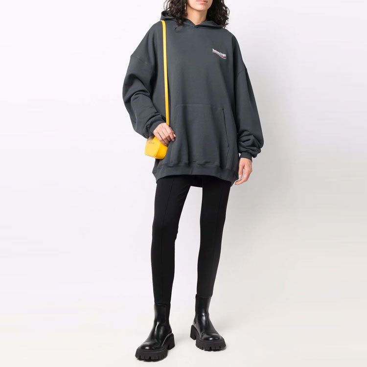 Balenciaga Political Campaign Hoodie 'Grey' 620973TKVI91366