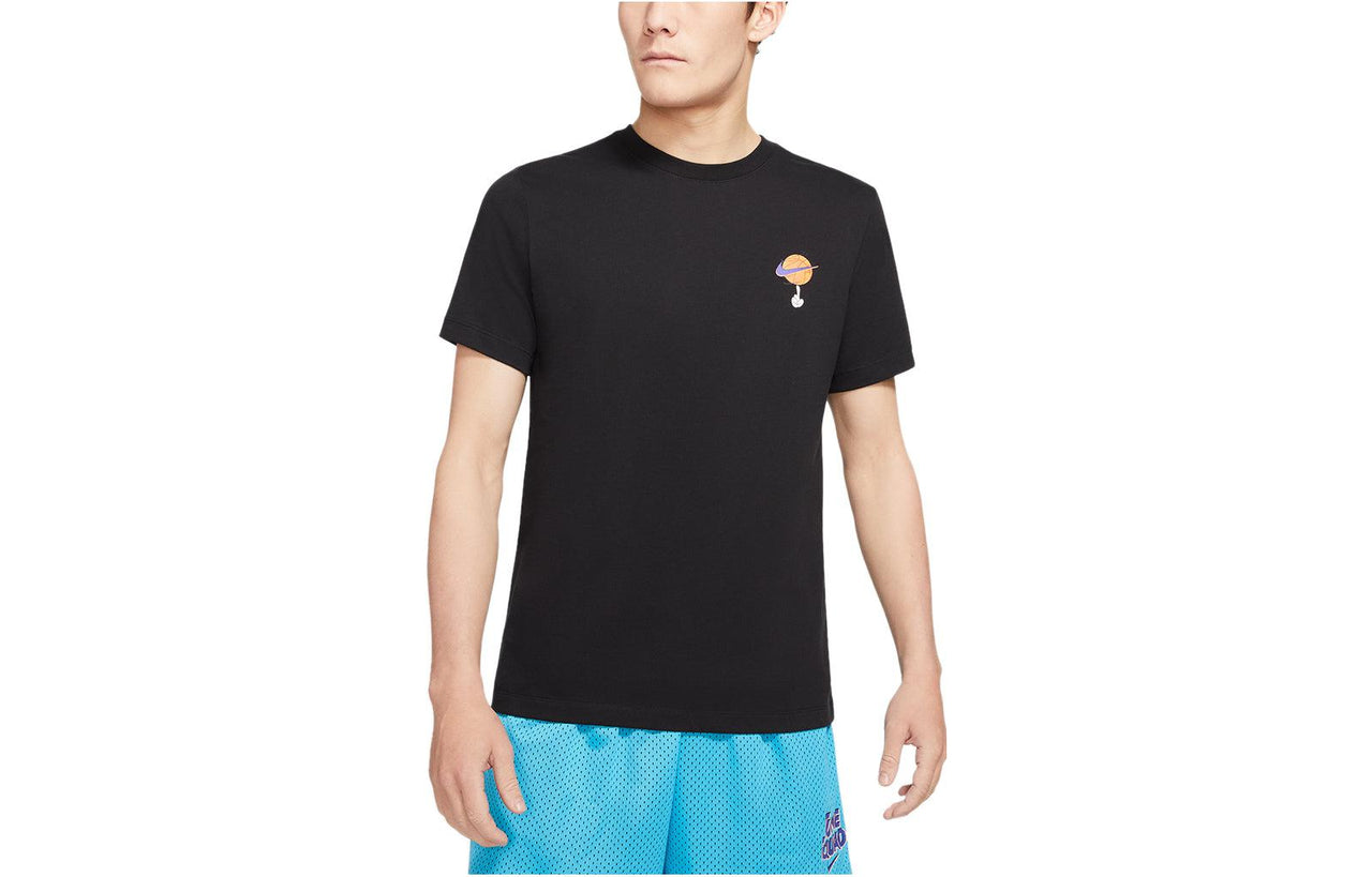 Men's Nike x Space Jam Crossover Back Cartoon Pattern Printing Round Neck Short Sleeve Black T-Shirt DH3826-010